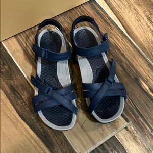 Navy Blue Strappy Sandals